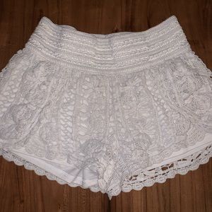 White Lace Shorts